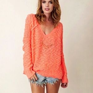 Free People Songbird Popcorn Oversized Sweater